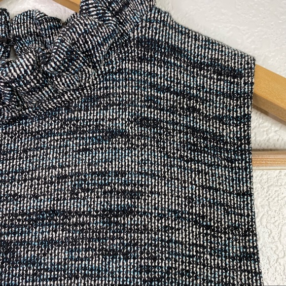 Anthropologie Ganni Textured Ruffle Neck Sleeveless Dress - Picture 6 of 9